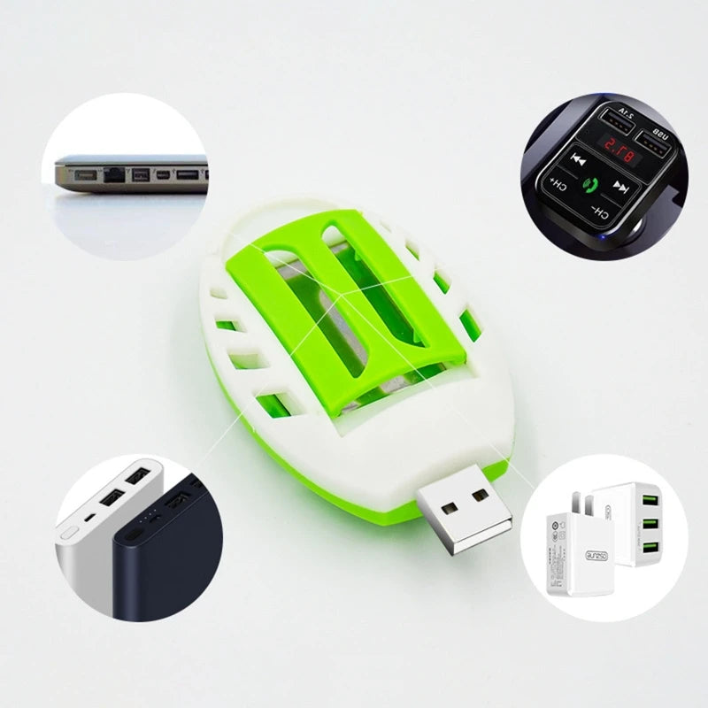 USB Mosquito Heater with Mosquito Coil Chips Set Portable Electric for Outdoor Car Traveling Anti Mosquito