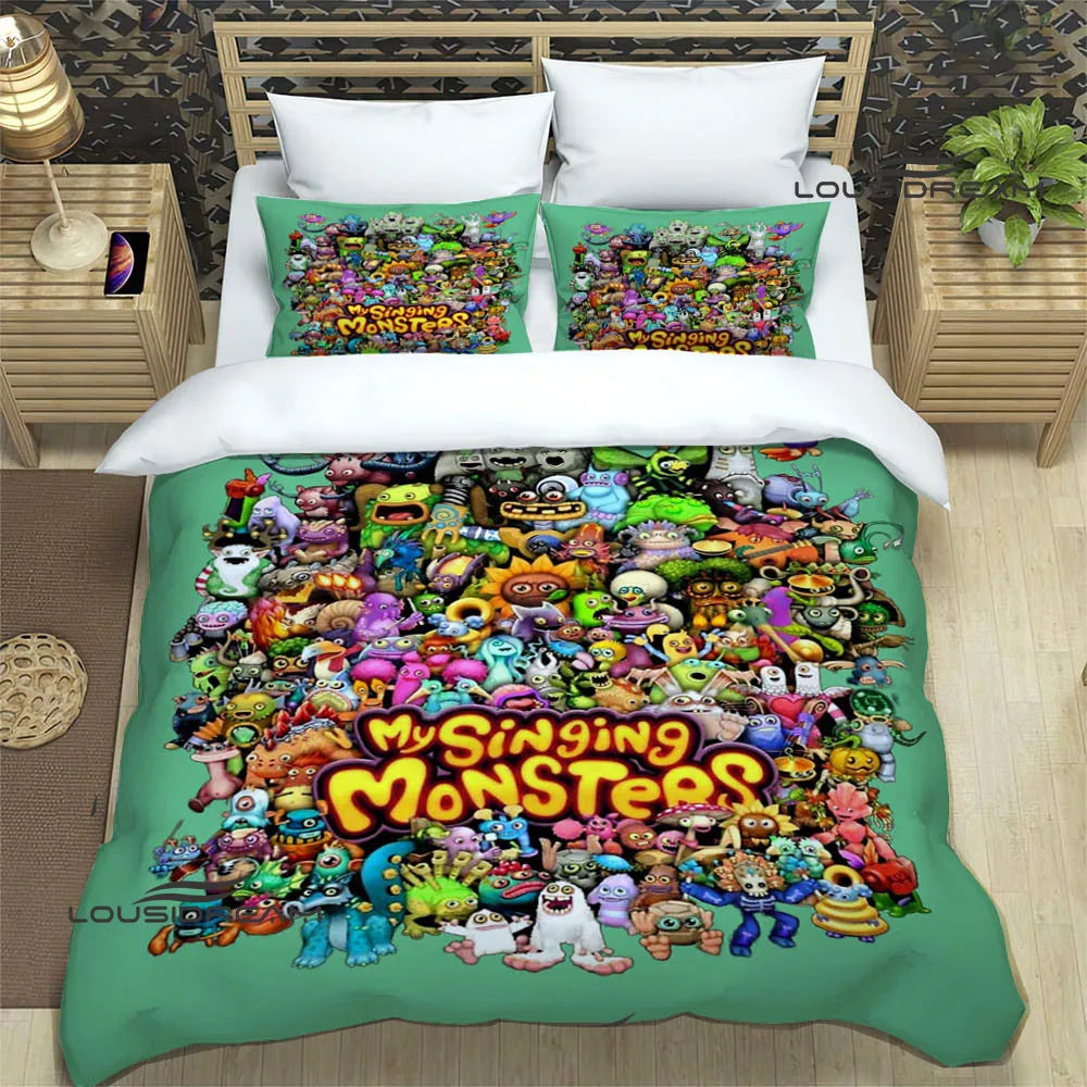 Game My Singing Monsters Bedding Sets exquisite bed supplies set duvet cover bed comforter set bedding set luxury birthday gift