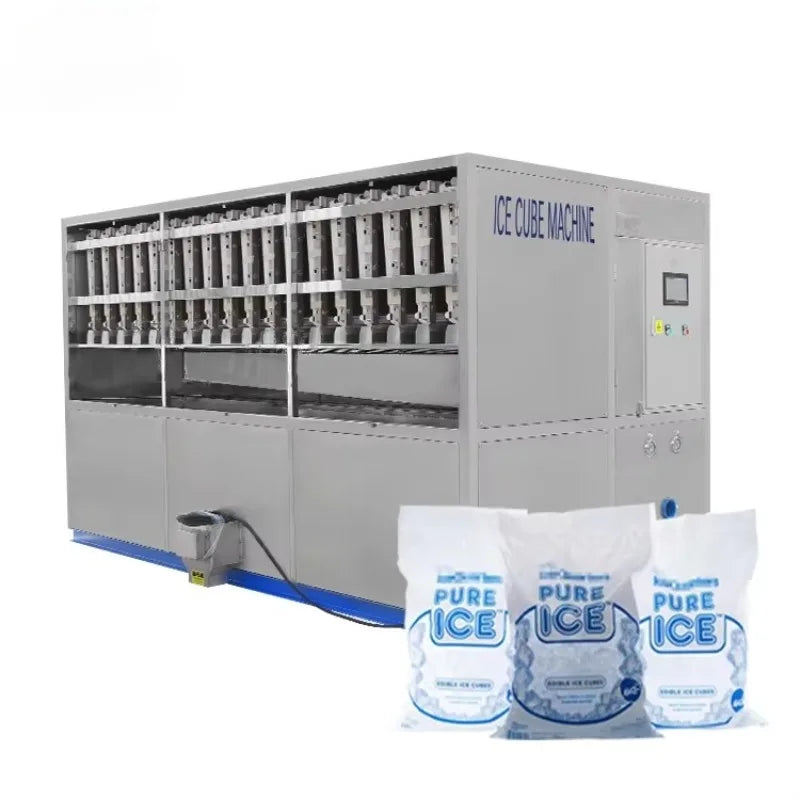 Customized Automatic PLC Controlled Ice Cube Machine 5 Ton/Day Industrial Ice Making Machine for Ice Factory & Beverage Industry