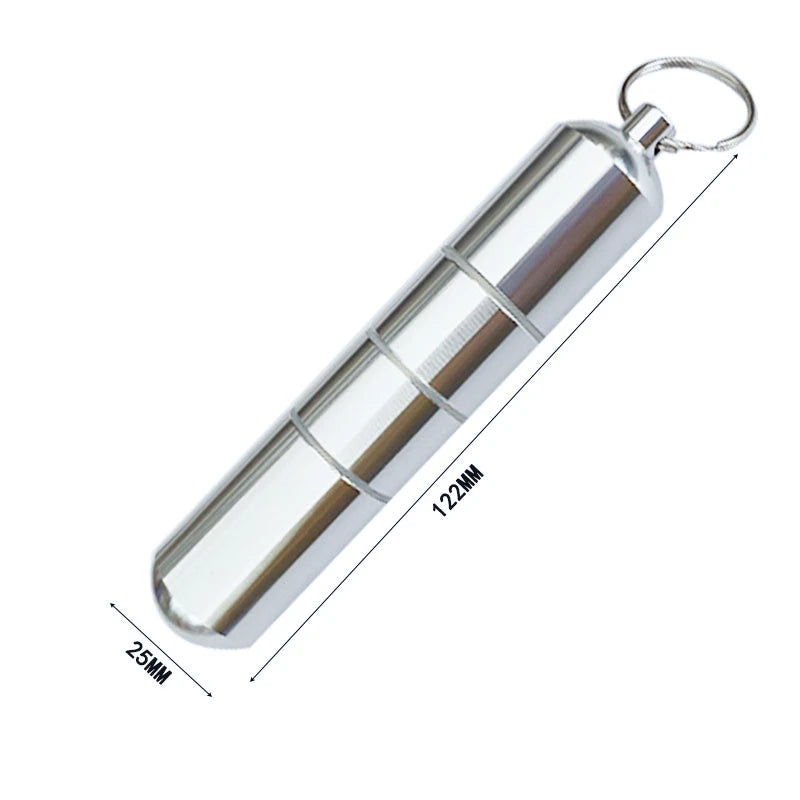 Waterproof aluminum alloy detachable airtight travel storage tube portable metal outdoor storage box