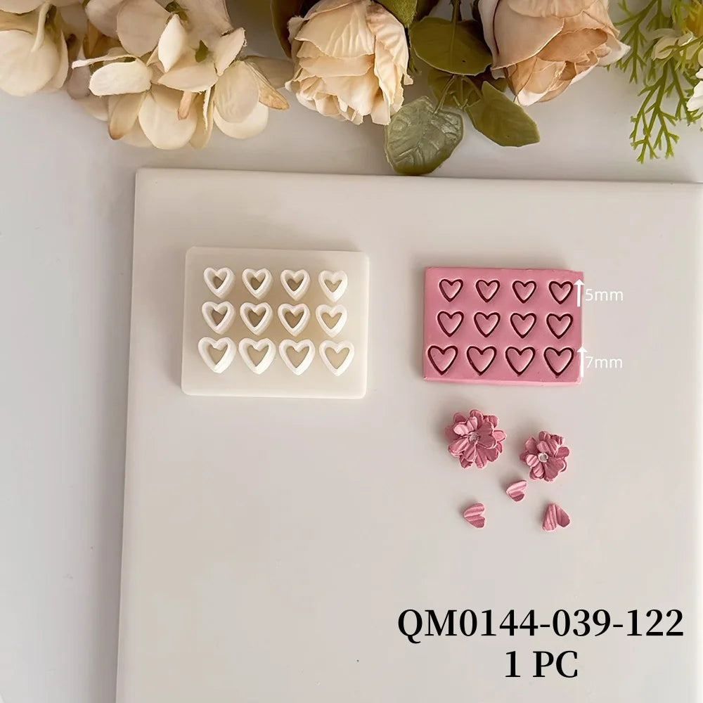 Valentine's Day Heart Petal Shaped Polymer Clay Cutters 12 IN 1 Love Dangle Clay Cutter DIY Earrings Pendant Jewelry Hand Tools
