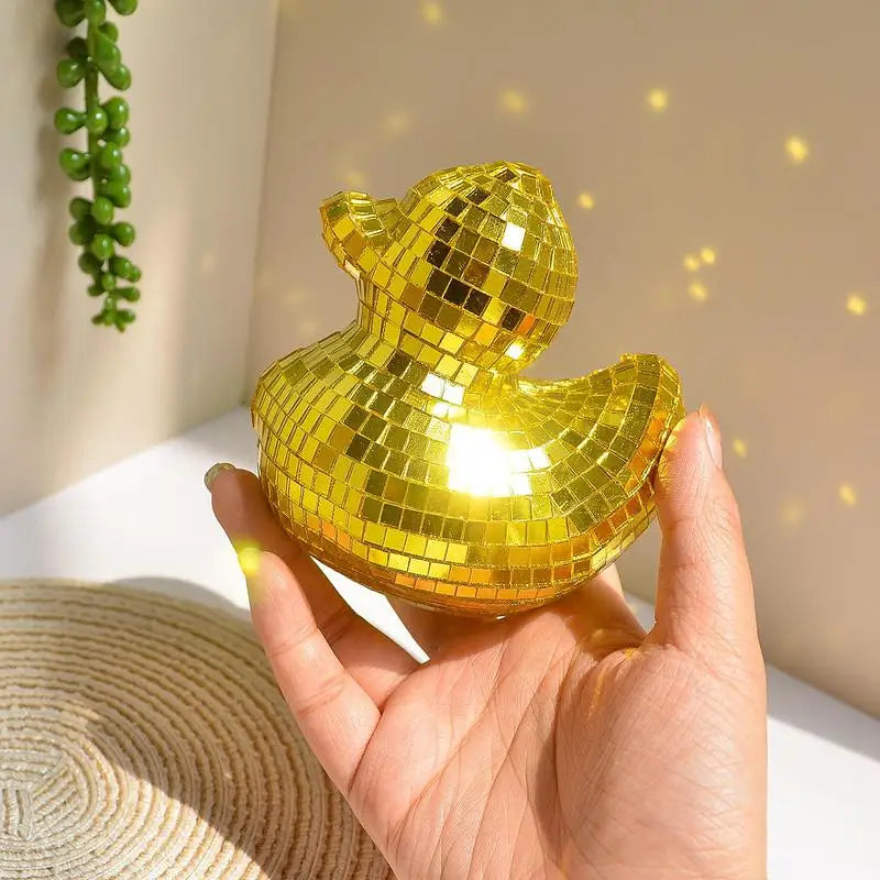 Home Decor Duck Figurines Animal Sculptures Statues Duck Statues Decor With Mirror Surface Unique Funny Desk Decor Table Decor