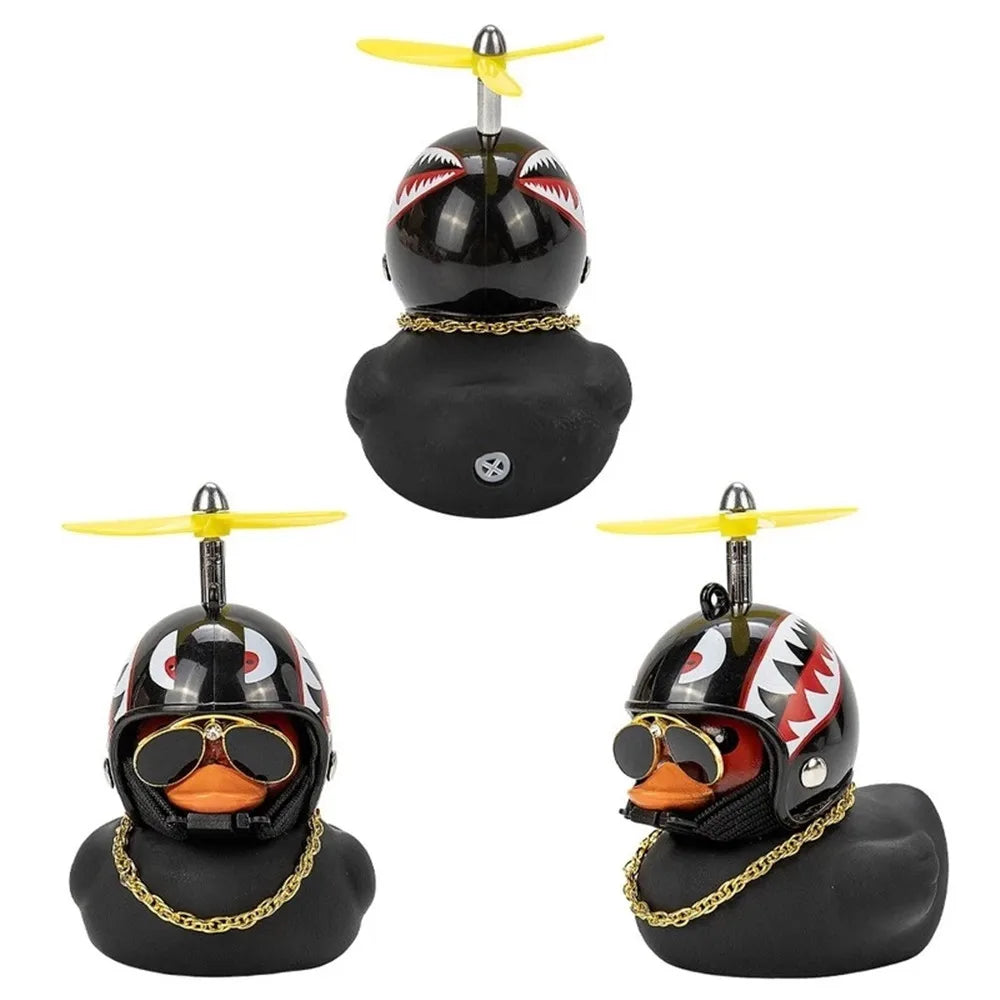 Car Styling Ornaments Car Little Yellow Duck Panda Pig Animal Toy Deaor Helmet Wind Broken Small Duck Bike Moto Driving Decor