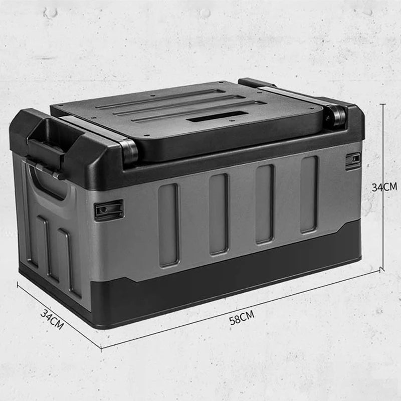60L Outdoor Storage Box Foldable Storage Box Car Camping Accessories Car Supplies Thickened Storage Box ﻿