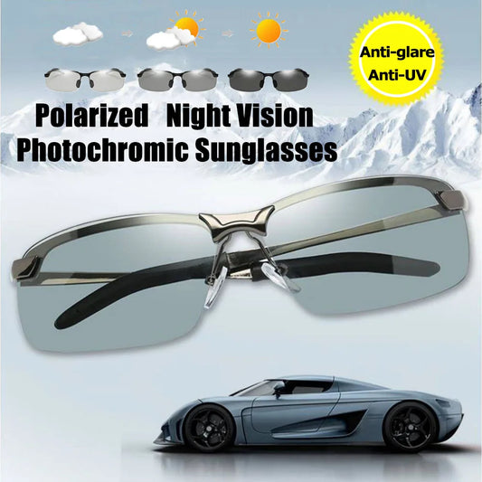 Universal Polarized Photochromic Sunglasses Driving Chameleon Glasses Change Color Sun Glasses Day Night Vision Driver's Eyewear