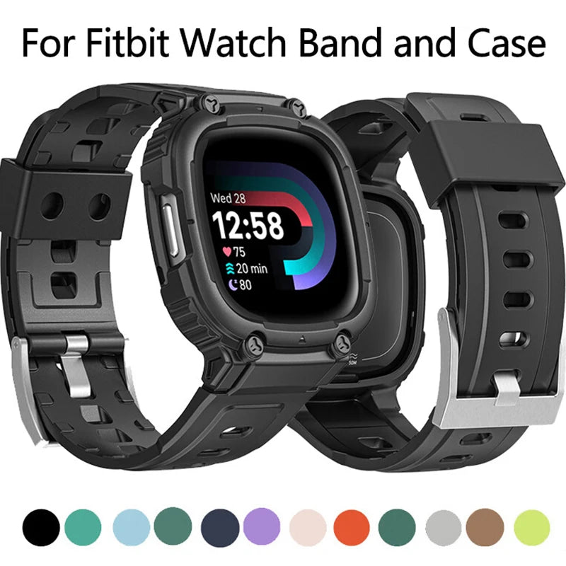 TPU Band Case for Fibit Watch Versa 3 4 Sense 2 SmartWatch Wrist Band Replacement Integral Bracelet Versa 3 4 Sense 2