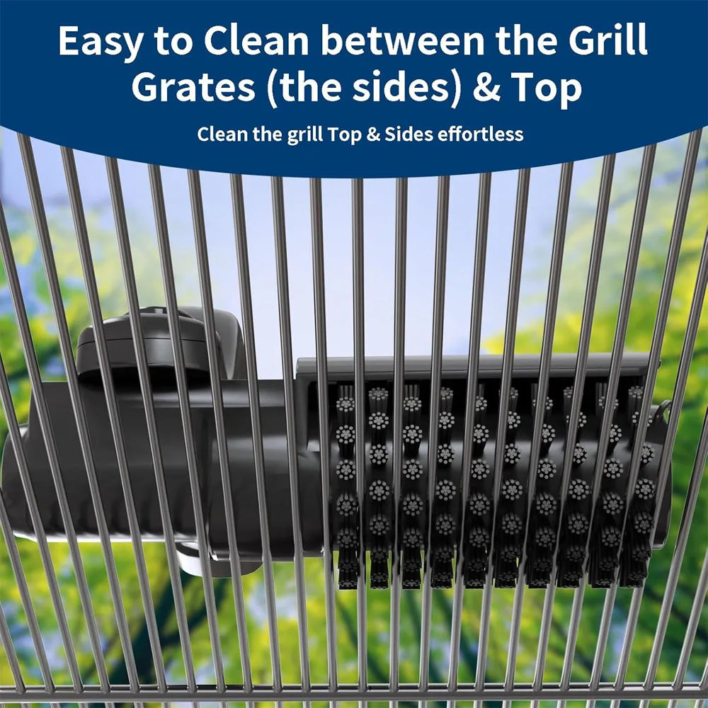 Electric Rotating BBQ Grill Brush Heavy Duty Grease Cleaner New Roller Brush Cleaning Barbecue Grid Brush Tool or Brush Head