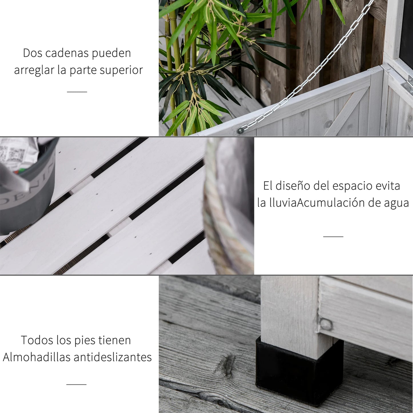 Outsunny Outdoor Storage Chest 284L Waterproof with Gray Opening Lid
