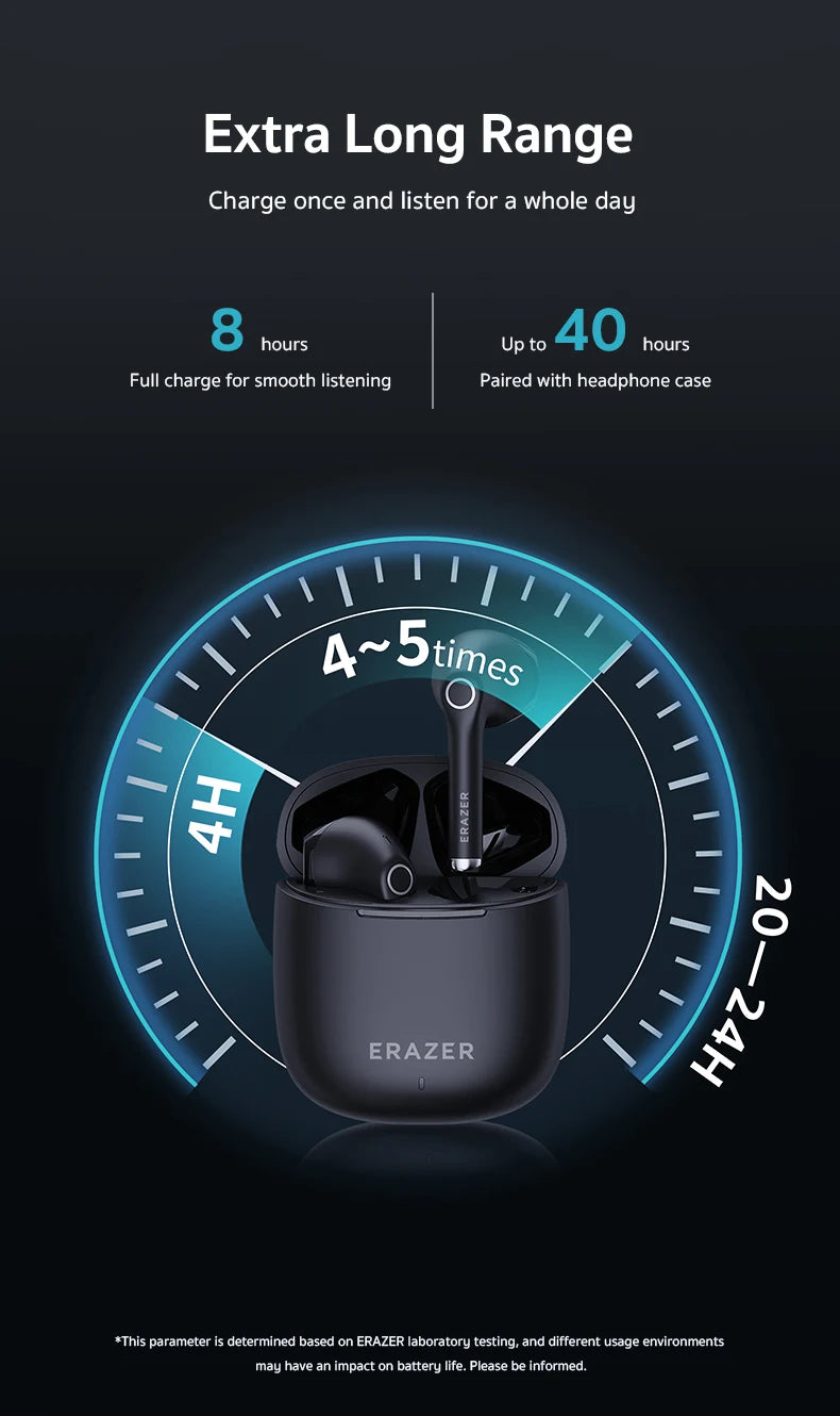 Erazer XT90 PRO Bluetooth 5.4 Earbuds Wireless Earphone Waterproof Headsets HIFI Sound Bass Quality With Mic Headphones