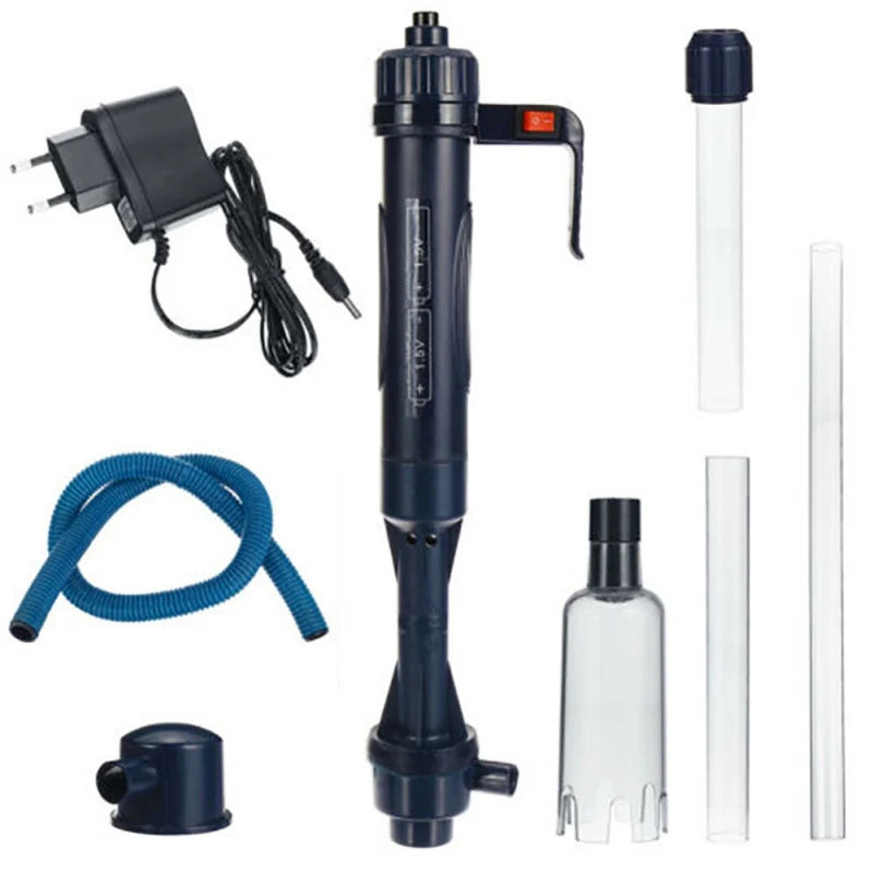 Aquarium Gravel Cleaner Electric Sand Vacuum Cleaner Kit Fish Tank Automatic Syphon Filter Pump Water Changer Extendable Tube