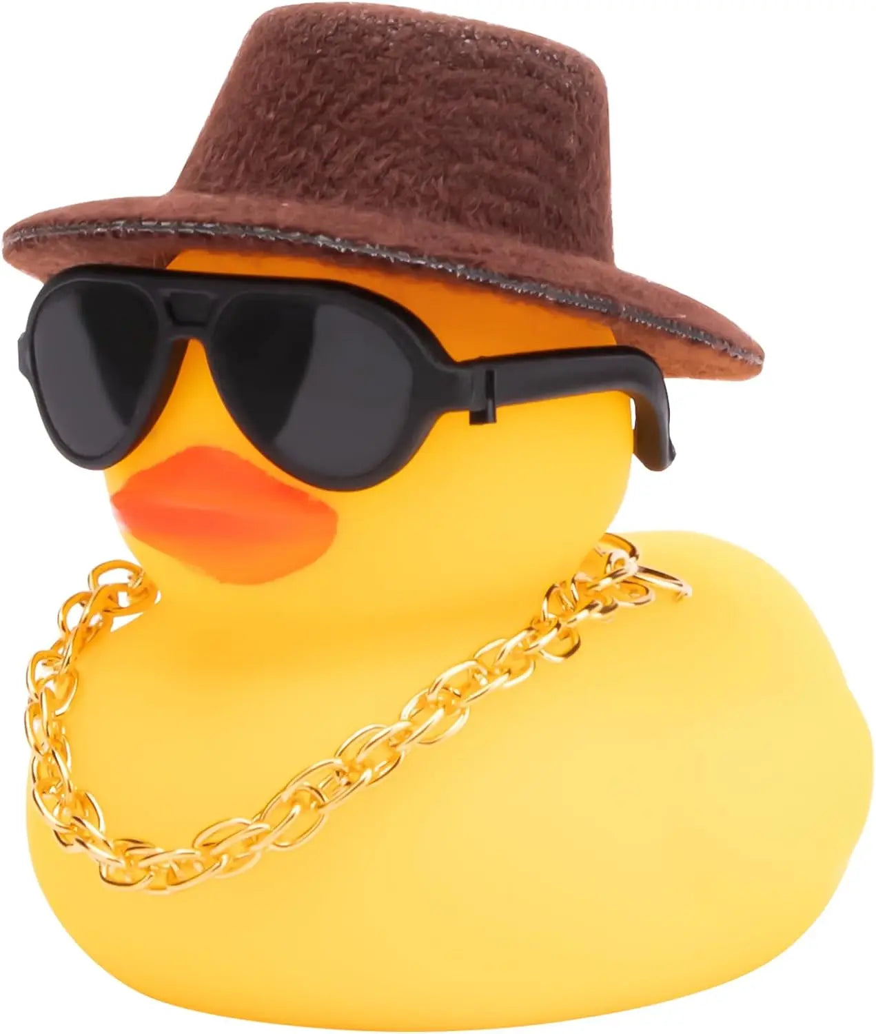 Rubber Duck Car Ornaments Yellow Duck Car Dashboard Decorations with Propeller Helmet for Christmas Decor and Home Decorations