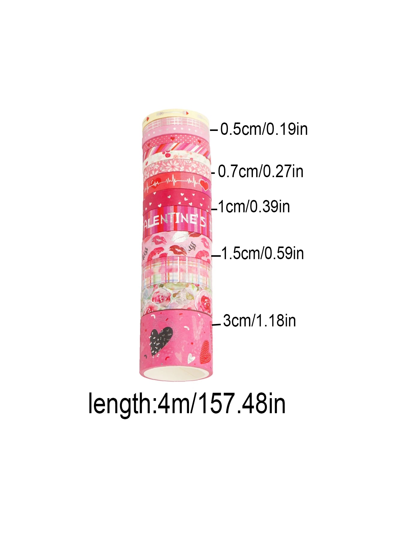 Romantic Valentine's Day washi tape,heart flower silver foil decoration material,DIY creative handmade gift for journals, greeti
