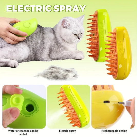 3IN1 Water Steam Brush Pets Grooming for Dogs Steam Cats Comb Brush for Cats with Vaporizer Anti-scratch Spray Accessories Cats