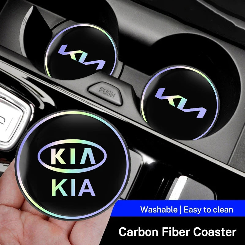 KIA Car Water Cup Mat Auto Interior Storage Pad Accessories For KIA EV6 Stinger RIO Sorento Picanto Ceed Borrego Syros K4 K5 K8