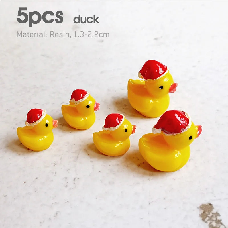 5pcs Miniature Animals Chick Sheep Turtle Puppy Fairy Garden Toy Aquarium Decoration Duck DIY Handicraft Accessories 1-3cm