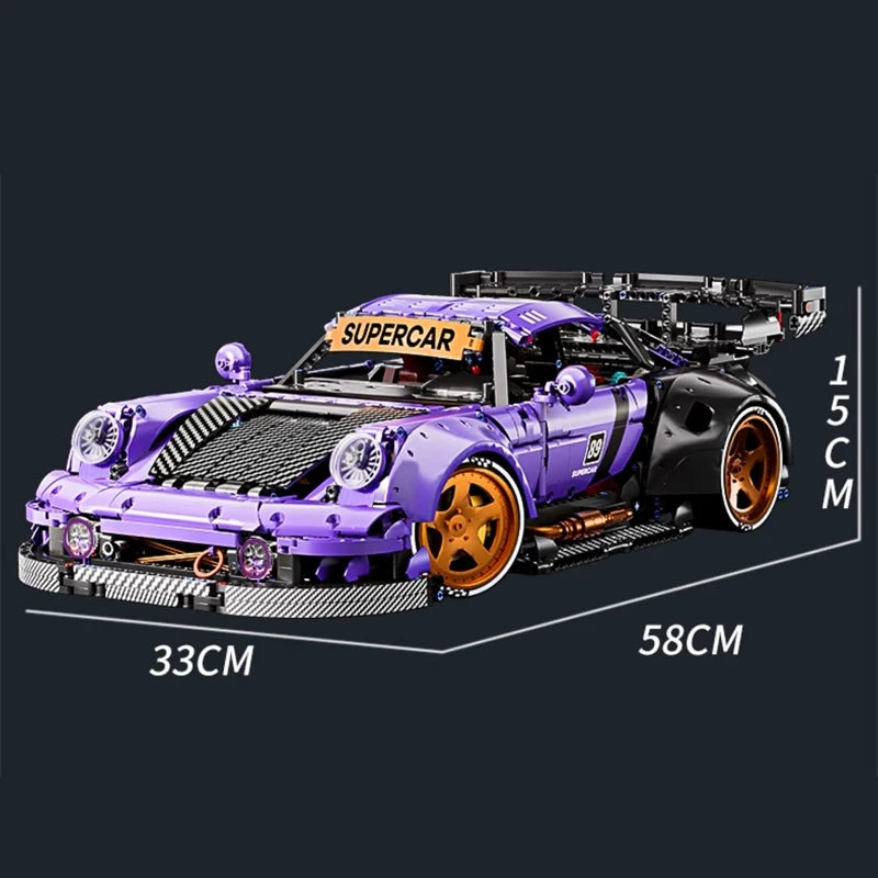 IN STOCK 10544 MOC Technical Remote Control Sports Car Building Blocks Assembling Bricks Model Toys for Boys Christmas Gift Set