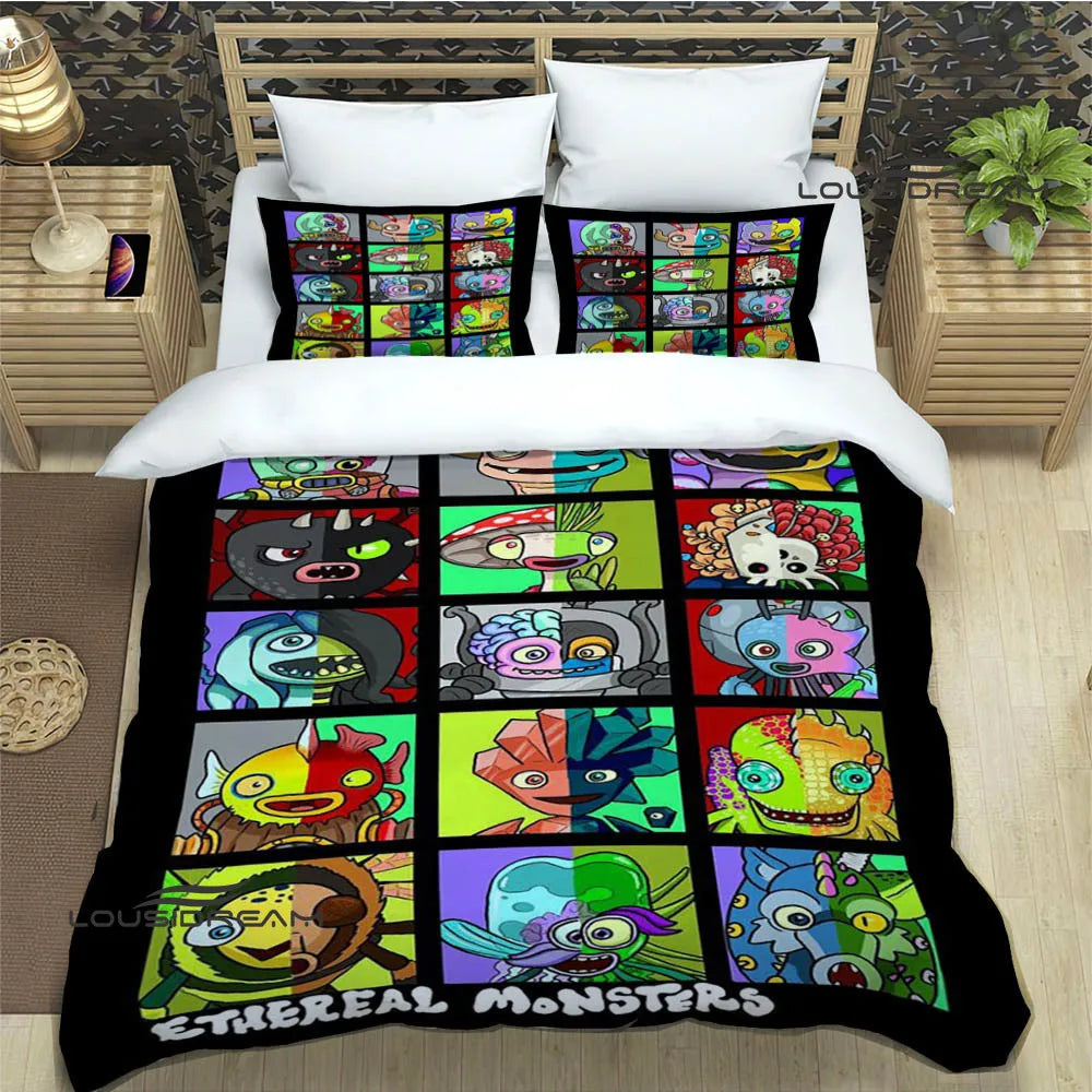 Game My Singing Monsters Bedding Sets exquisite bed supplies set duvet cover bed comforter set bedding set luxury birthday gift