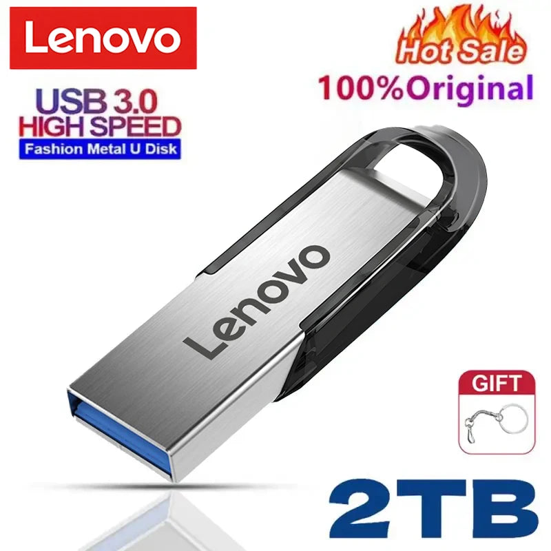 Lenovo 2TB USB 3.0 Pen Drive Metal High Speed Flash Disk 1TB 512GB Usb Memory Stick Pendrive 128gb For PC/Laptop/Ps4 Controler