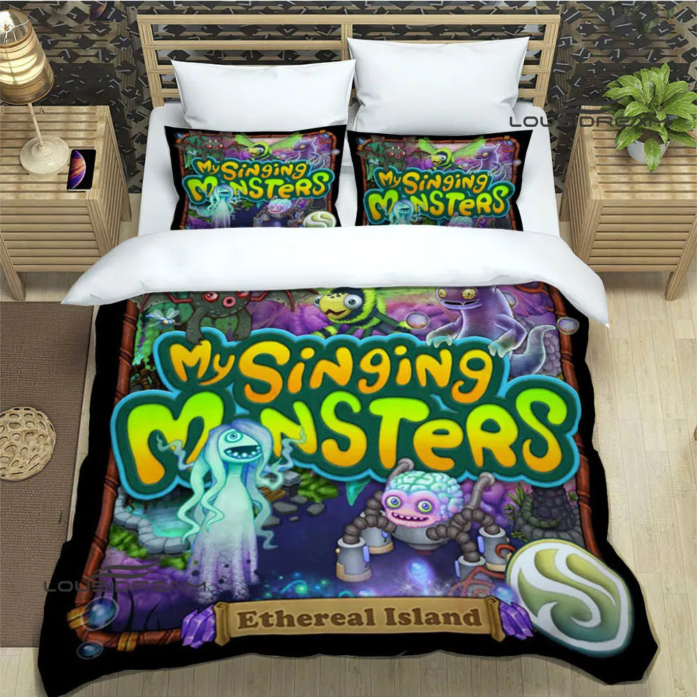 Game My Singing Monsters Bedding Sets exquisite bed supplies set duvet cover bed comforter set bedding set luxury birthday gift