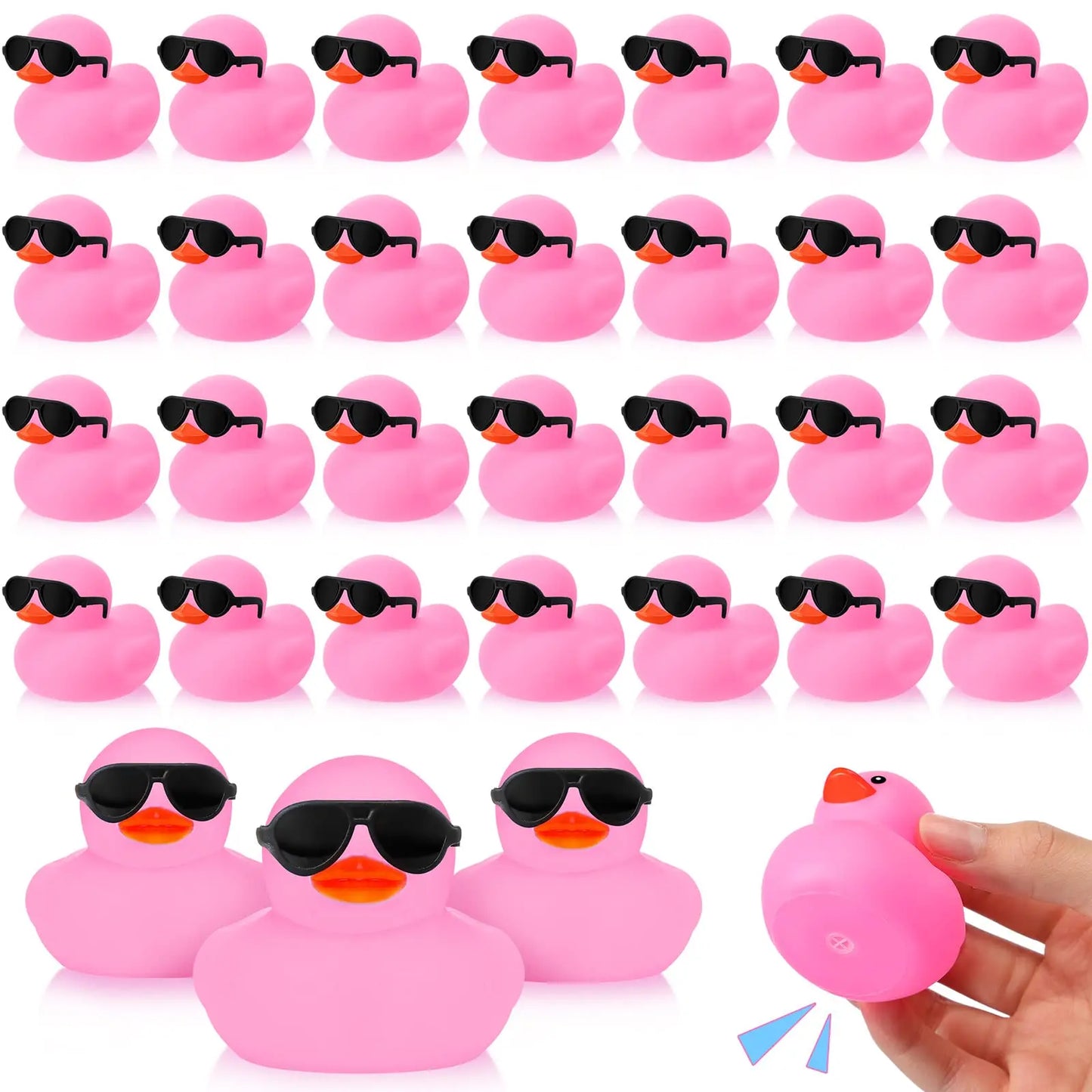 36/48/60 Pcs Rubber Duck in Bulk  Mini Yellow Rubber Duck Gifts Bath Float Bathtub Toys Tiny Ducks