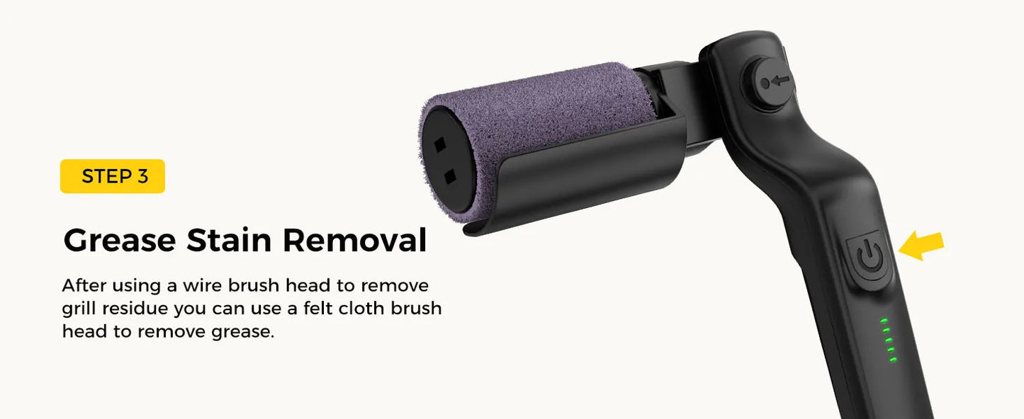 Electric Rotating BBQ Grill Brush Heavy Duty Grease Cleaner New Roller Brush Cleaning Barbecue Grid Brush Tool or Brush Head