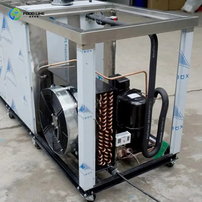 1 Ton Commercial Ice Cube Making Machine, Ice Machine for Cold Storage Building Cooling and Fresh Retention