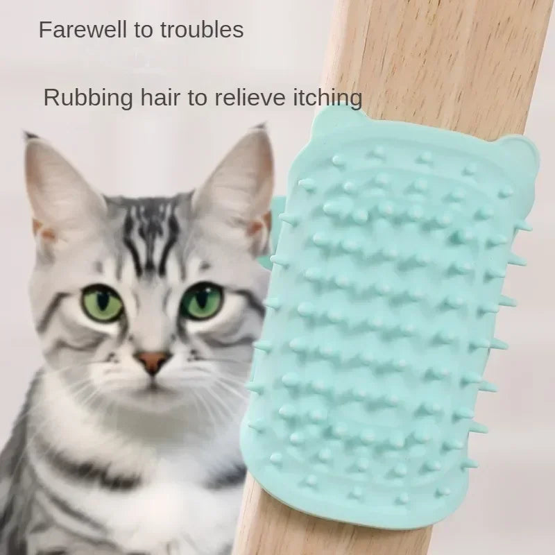 Pet Cat Hair Removal Massage Comb Cats Scratching Rubbing Brush kitten Grooming Self Cleaning Wall Corner Cat Scratcher Combs