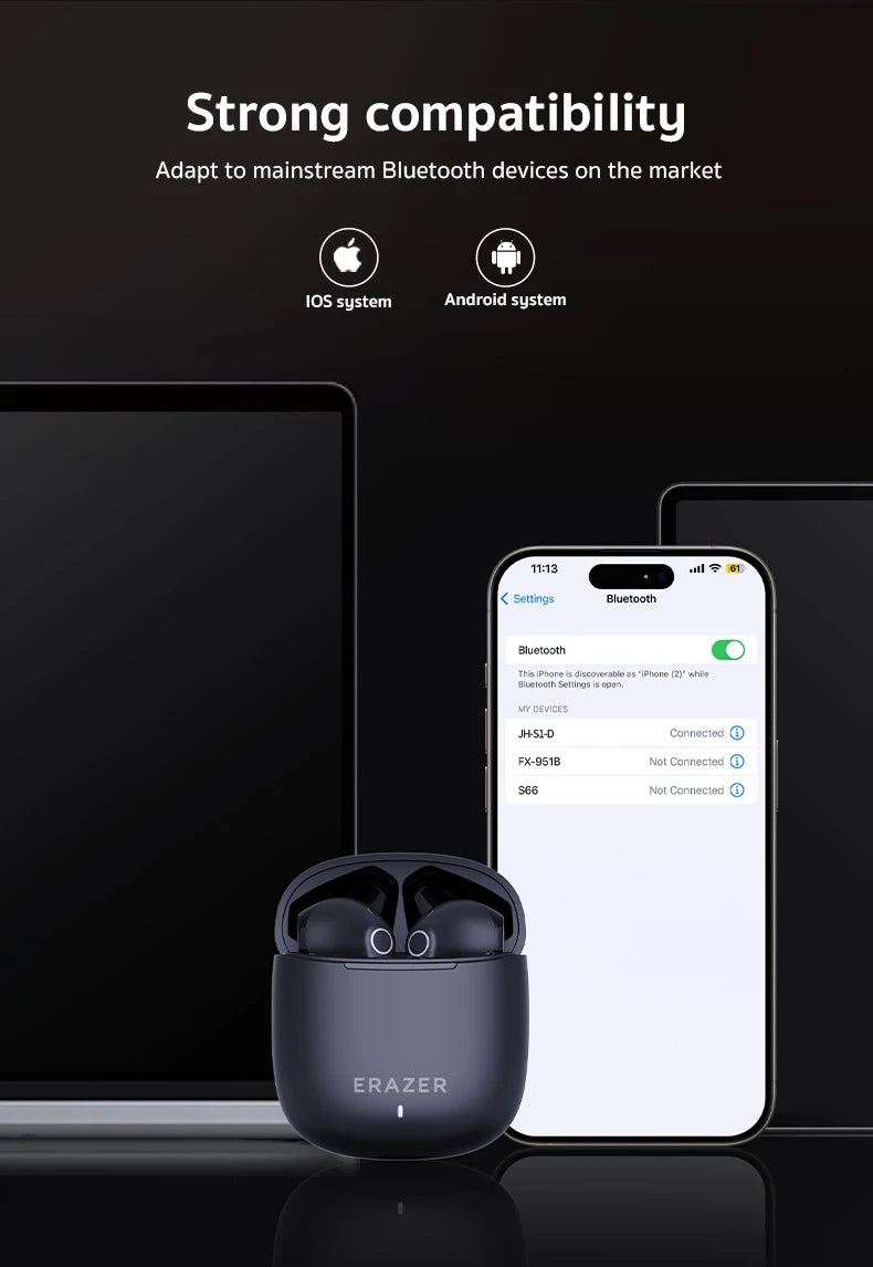 Erazer XT90 PRO Bluetooth 5.4 Earbuds Wireless Earphone Waterproof Headsets HIFI Sound Bass Quality With Mic Headphones