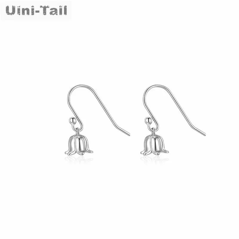 Uini-Tail Hot Selling New 925 Tibetan Silver Sweet Bell Orchid Earrings Fashion Trend Delicate Dynamic High Quality Earrings