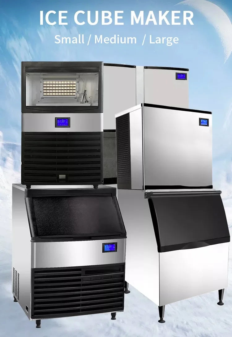 Custom Ice Cube Machine Automatic Ice Maker Machine Industrial Ice Making Machine High Efficiency