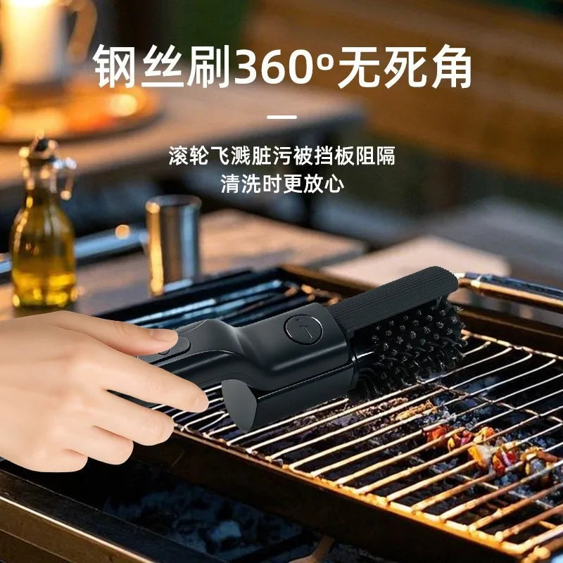 Cordless Electric Barbecue Grill Cleaning Brush Portable High Efficiency Heavy Oil Stain Remover BBQ Grate Scrubber Tool