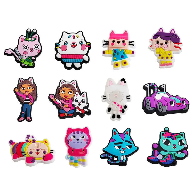 12Pcs Cartoon Shoe Charms, Shoe Decoration Charms,Cute Shoe Charms for Party Birthday Gifts