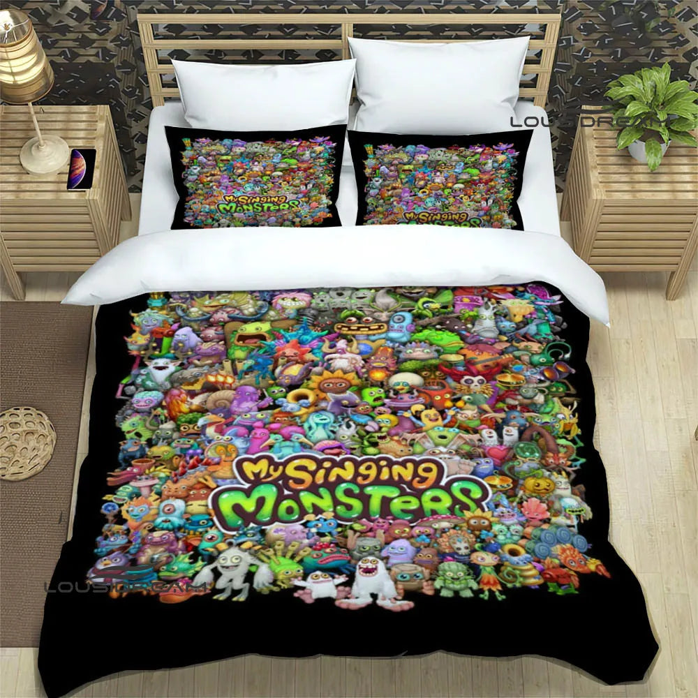 Game My Singing Monsters Bedding Sets exquisite bed supplies set duvet cover bed comforter set bedding set luxury birthday gift