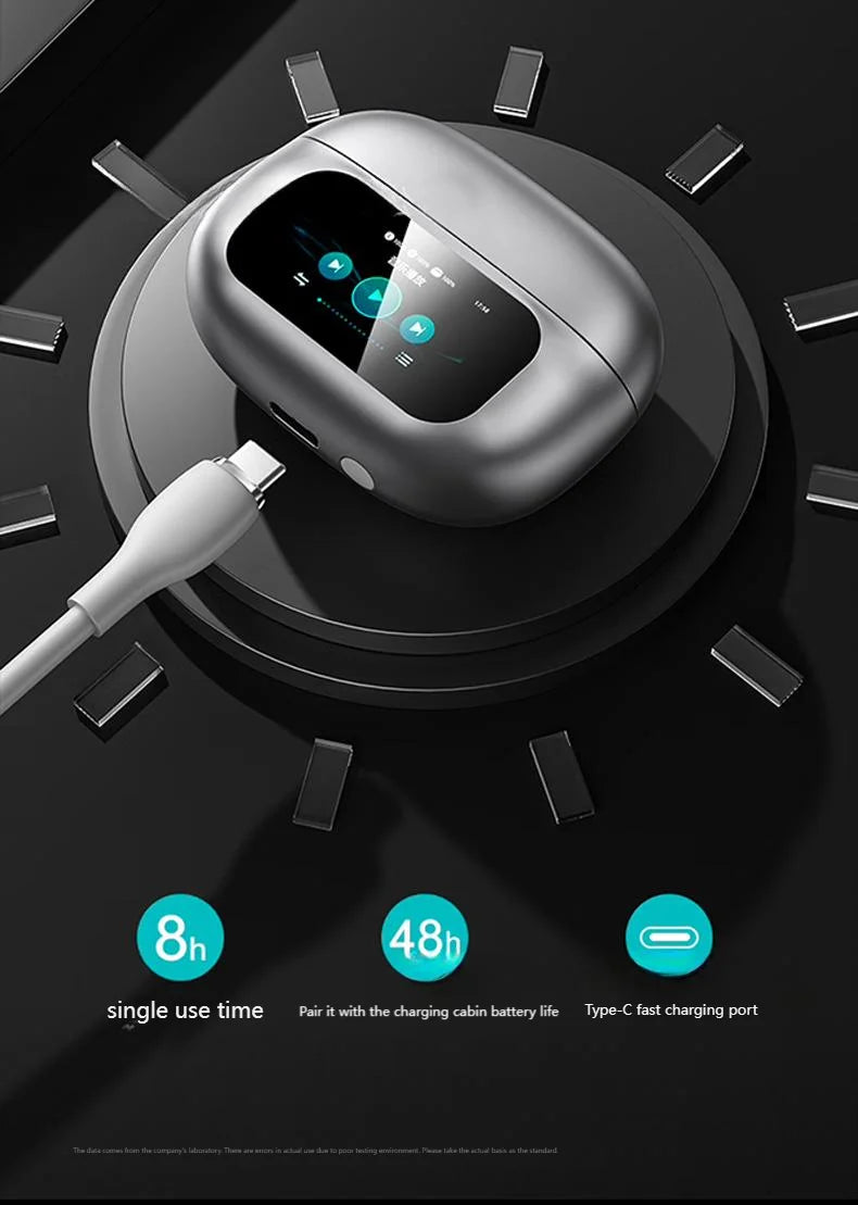 Butterfly Earrings Bluetooth 5.4 Headphone AI Translator Long Battery Life Touch screen Clip on Jewelry Earphones For Girls Gift