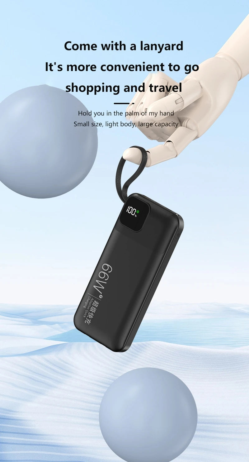 ONEPLUS Power Bank 50000mAh External Spare Battery 66W Fast Charging Portable Charger for IPhone Xiaomi Redmi Poco Powerbank