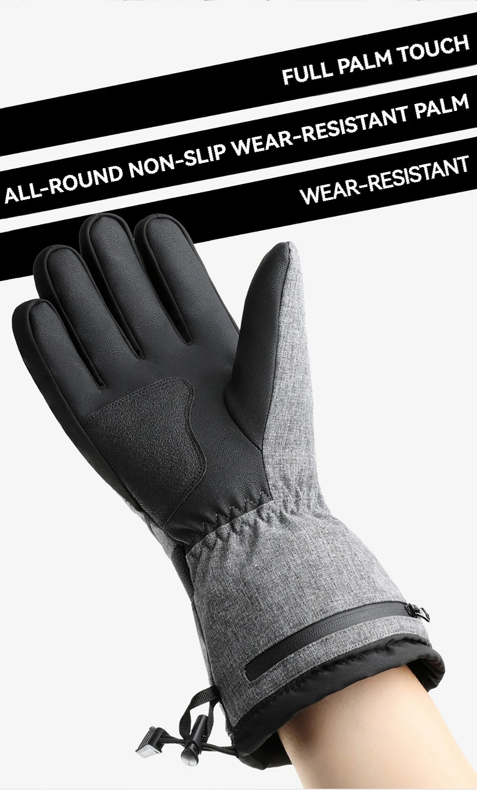 LOOGDEEL Heating Hand Warmer Electric Thermal Gloves Waterproof Snowboard Cycling Motorcycle Bicycle Ski Outdoor Winter Gloves
