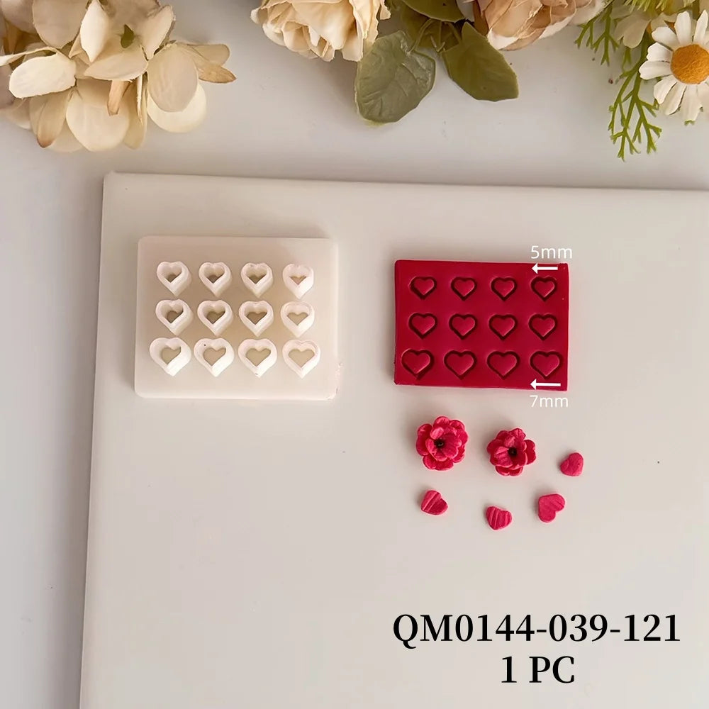 Valentine's Day Heart Petal Shaped Polymer Clay Cutters 12 IN 1 Love Dangle Clay Cutter DIY Earrings Pendant Jewelry Hand Tools