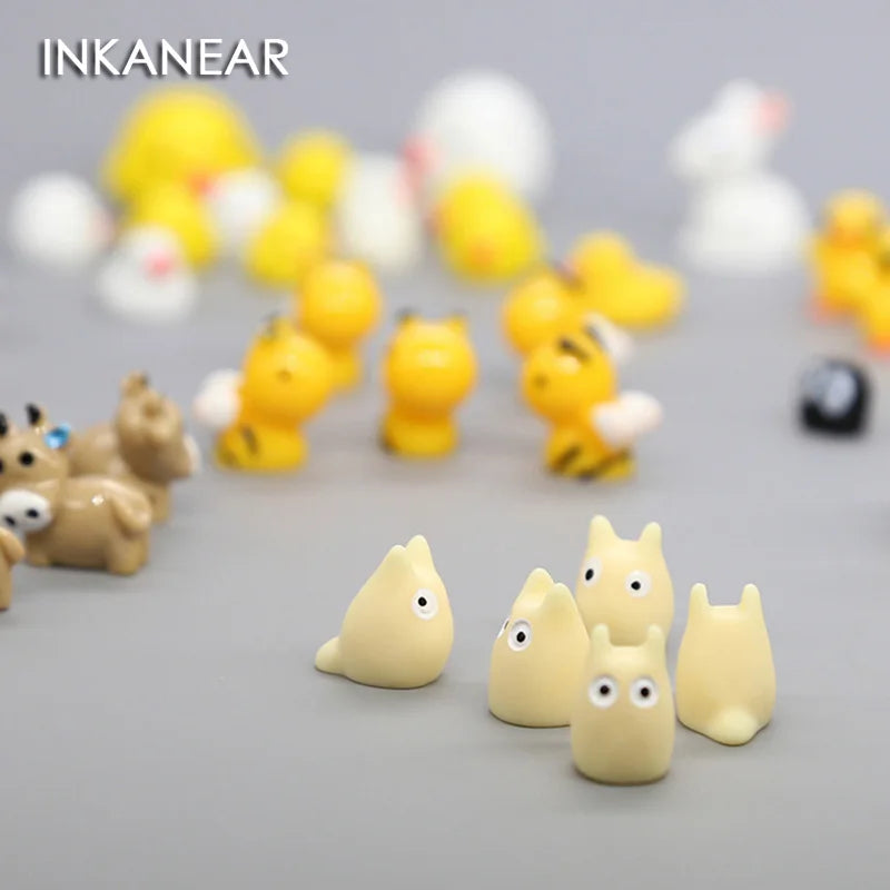 5pcs Miniature Animals Chick Sheep Turtle Puppy Fairy Garden Toy Aquarium Decoration Duck DIY Handicraft Accessories 1-3cm