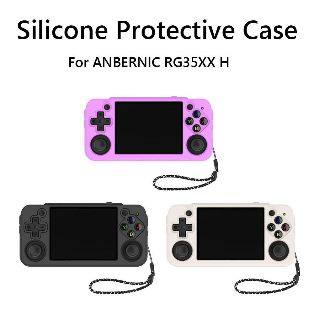 Hard Carrying Case for Anbernic RG35XX H Retro Game Console Silicone Protective Case Cover Protective Sleeve Skin for RG35XX H