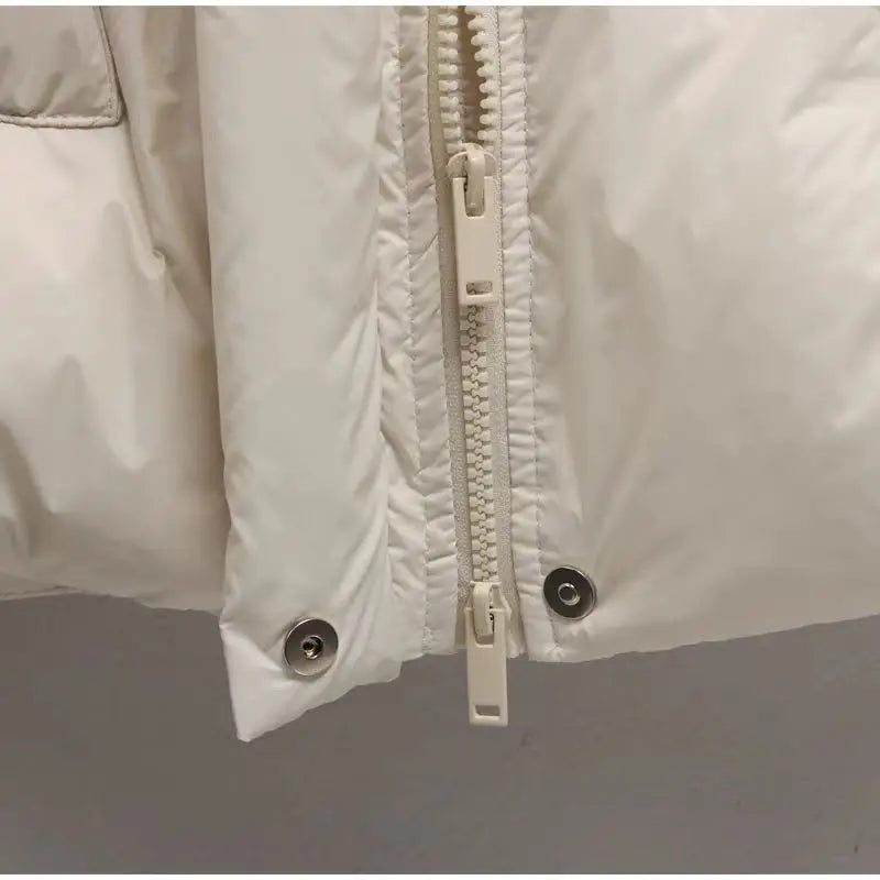 Puff Down Jacket Women's Winter Jacket Padded New Outerwear Hooded Versatile Loose Padding Thickened White Duck Down Warm Coat