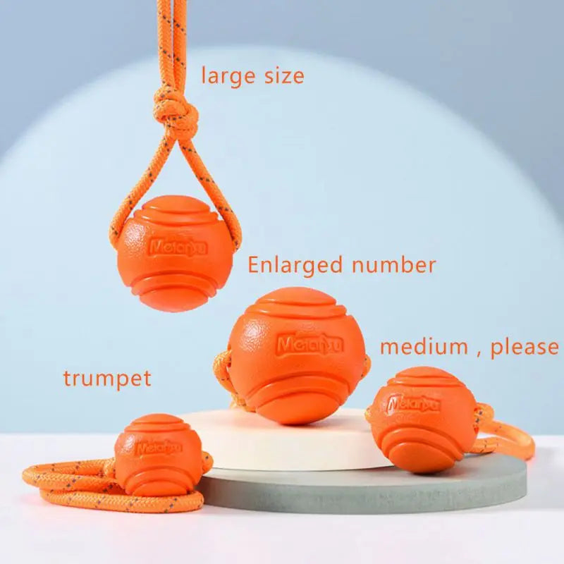 Dog Ball Toys Bouncy Rubber Ball Chew Toys Pet Dog Toy Ball with String Interactive Toys for Big Dog Puppy Games Toys