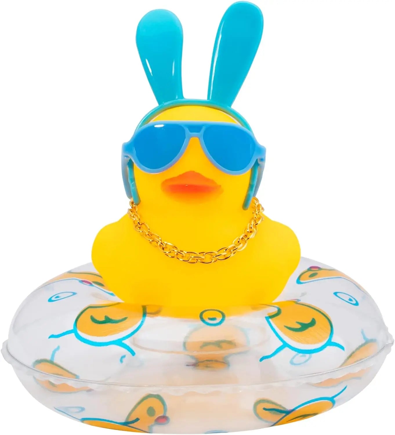 Mini Rubber Resin Duck  for Car Decoration Dashboard Car Decoration Funny Sunglasses for  House Interior and Office Decoration