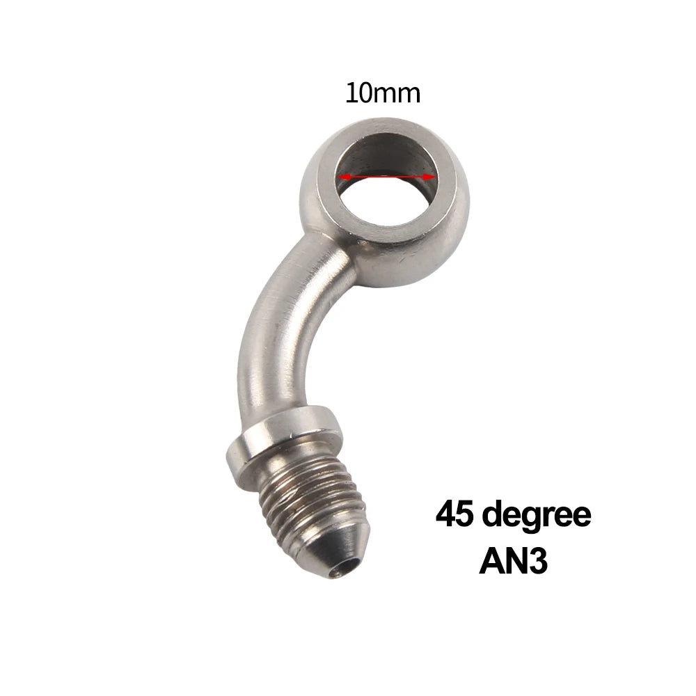 AN3 Motorcycle Motor Bike Hydraulic Brake Oil Hose Line Banjo Fitting m10x1 stainless Steel 10mm