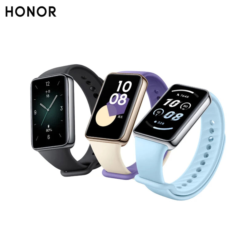 2024 New Original Honor Band 9 Smart Band All-day Blood Oxygen 1.57'' AMOLED Screen Heart Rate Smartband 2 Weeks Battery Life