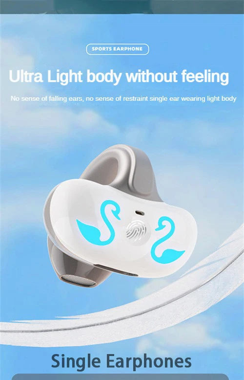 NEW Bluetooth 5.3 Wireless Bone Conduction Headphones T75 Clip Ear Music Noise Canceling Headset HD Call Sports Gaming Earphone