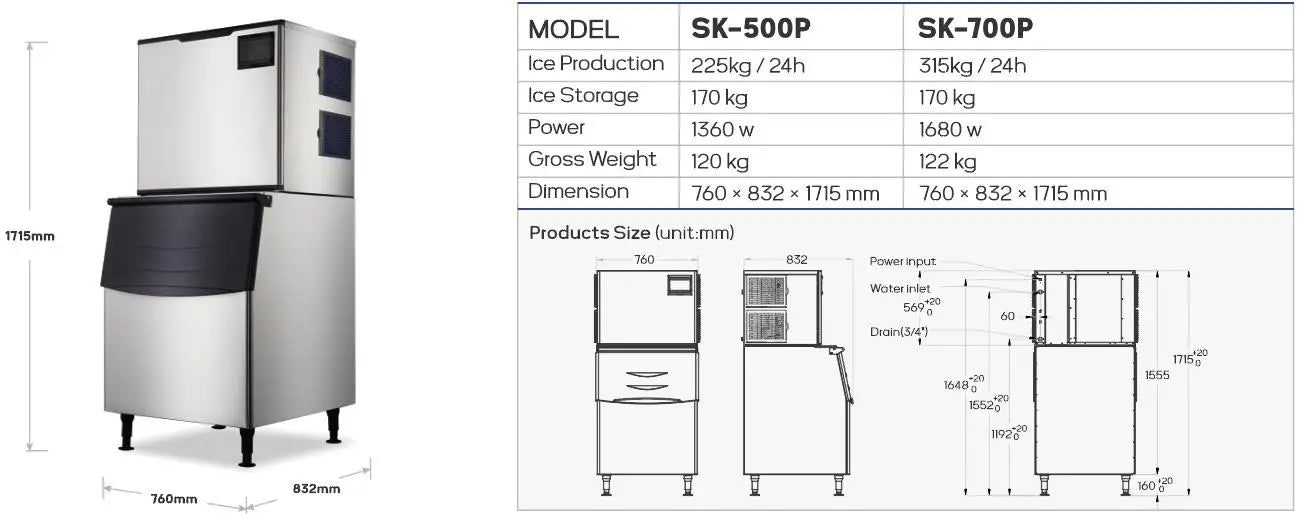 Customized Maquina Para Hacer Hielo Automatic Commercia Desktop Ice Maker Machine Ice Dispenser With Big Bin