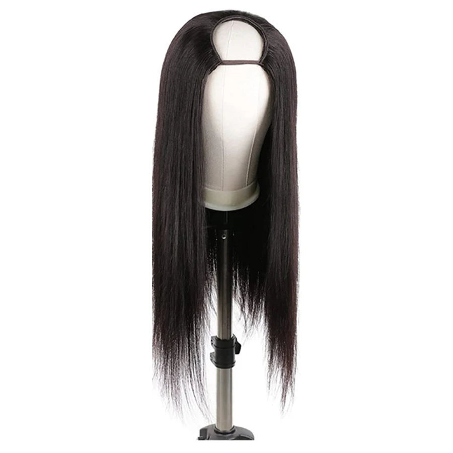 250% Kinky Straight U Part Wigs Human Hair No Leave Out No Glue Brazilian Body Wave U Part Human Hair Wigs For Women Virgin Hair