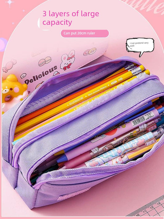 Online Influencer Cute Young Adult Decompression School Supplies Pencil Case