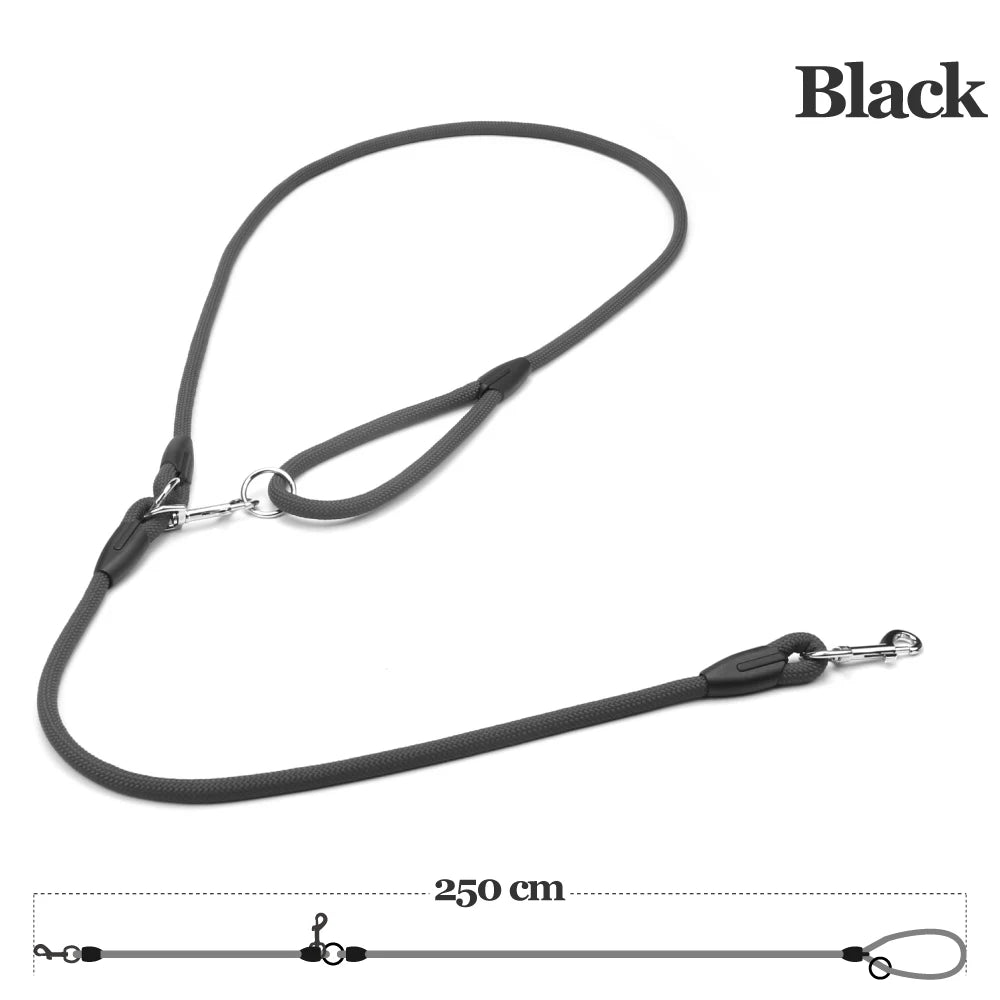 Nylon Dog Leashes Pet Dogs Chain Traction Rope Leads for Running Free Hands Rope Chain for Small Large Dogs