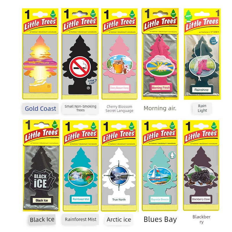 American Small Tree Jasmine Scented Green Tea Car Aromatherapy High-End Car Essential Oil Perfume Pendant Interior Decoration Supplies Car Interior Lasting Suit
